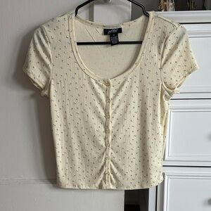 Floral Yellow Long Crop Top